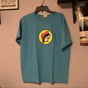 Blue buc-ees shirt